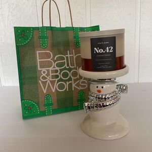 Bath and Body Works snowman Candle Holder